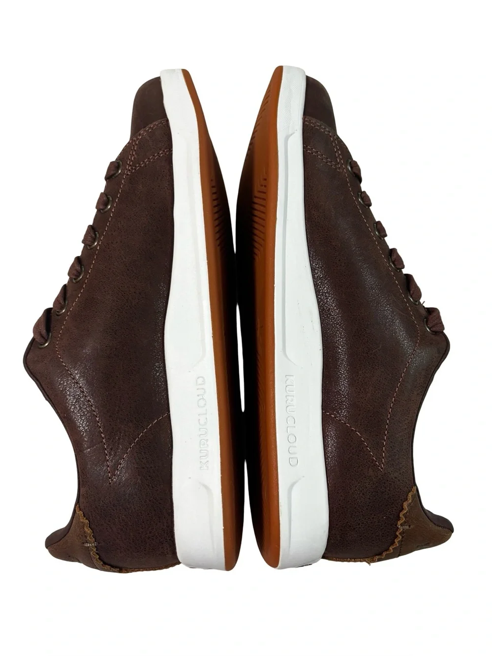 KURU Roam Shoes Mens Size 8 Clove Brown Leather Comfort Walking Sneakers Casual